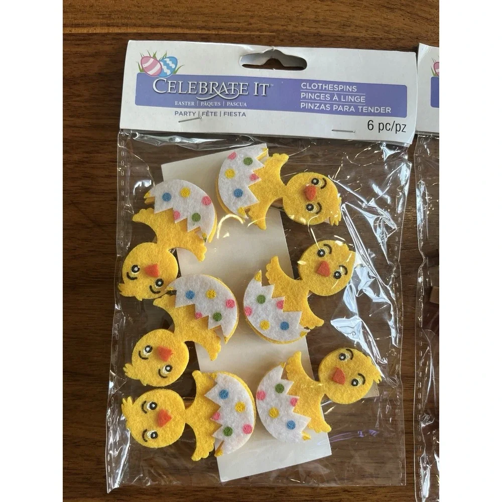 Easter Party Decorations- Bunny Rabbits and Chicks Clothespins NEW